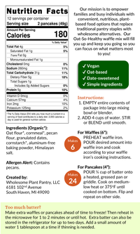 Oat-So-Healthy Pancake and Waffle Mix, Large Bag, 21.5 oz
